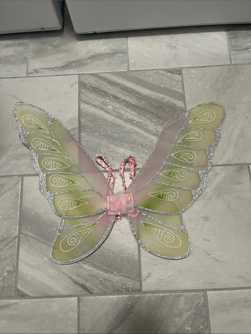 Pink & Lime Fairy Butterfly Wings